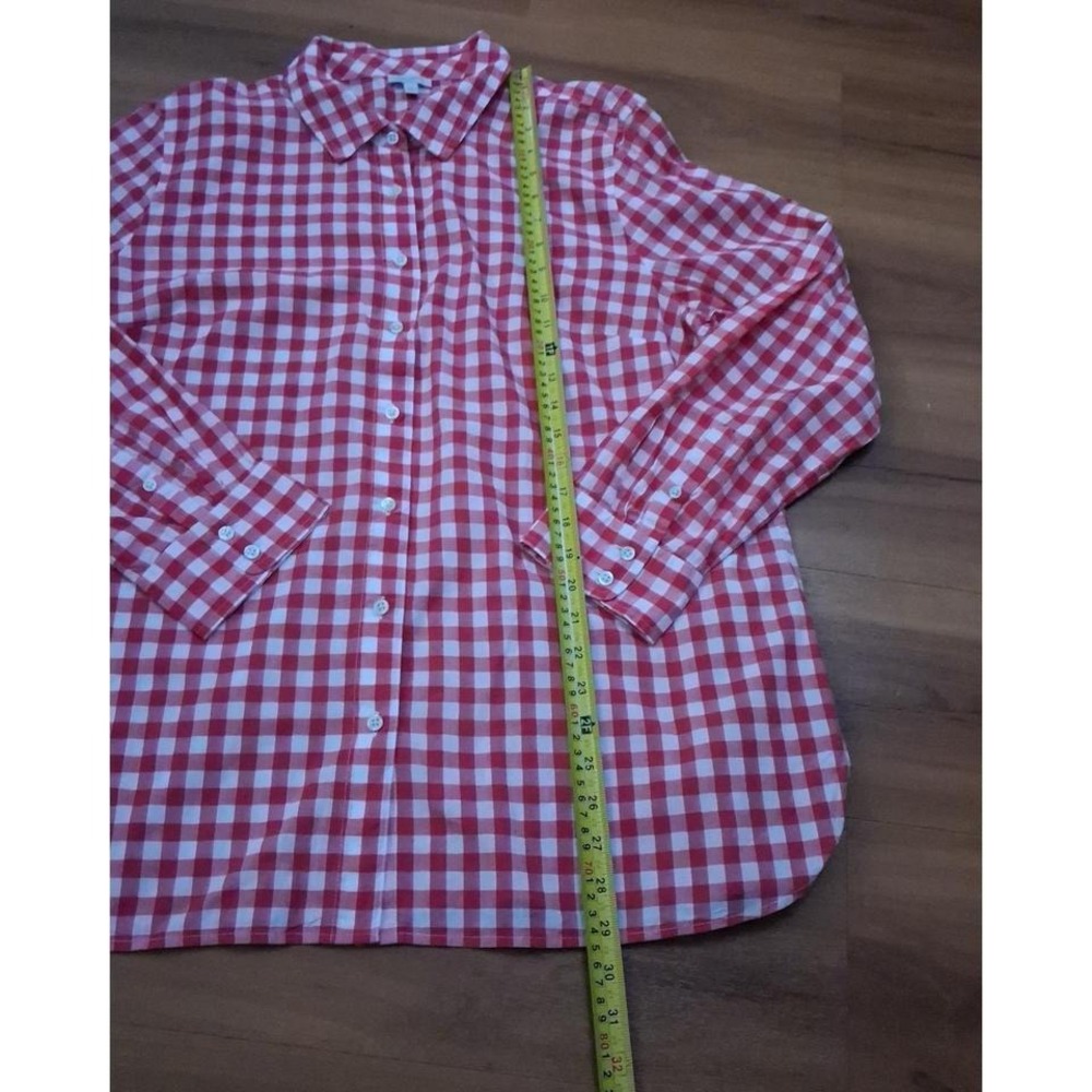 Womens Talbots Gingham Button Down Long Sleeve Casual Shirt - Picture 4 of 7